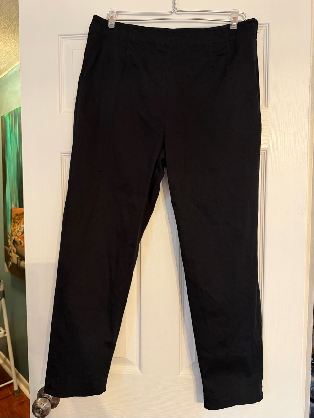 Charter Club black cotton-blend trousers